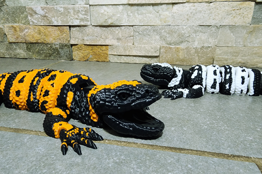 3D-Printed Articulated Gila Monster – Flexible Body & Movable Mouth
