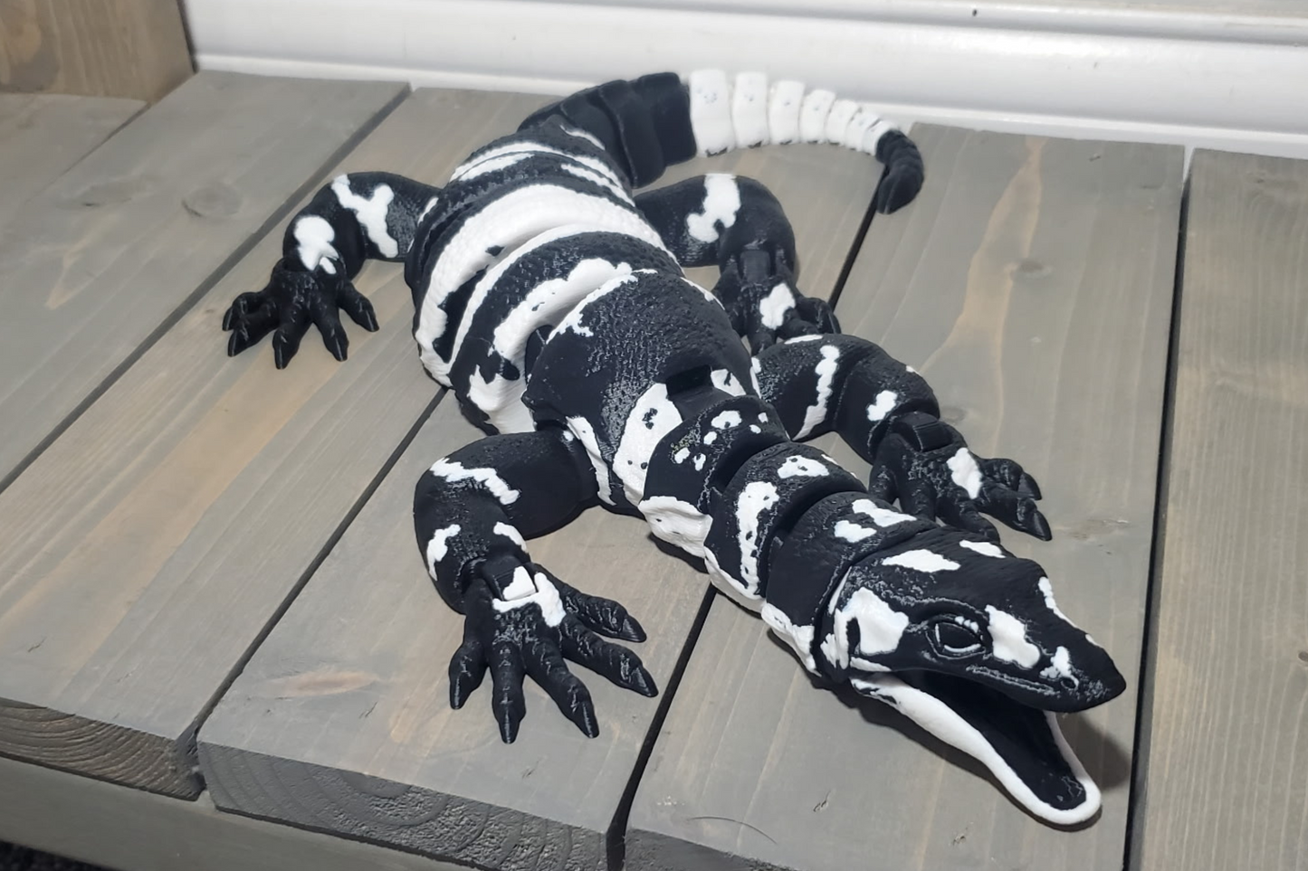 3D-Printed Articulated Asian Water Monitor – Flexible & Lifelike