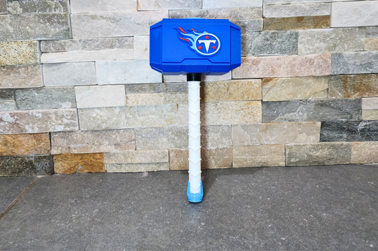 Tennessee Titans 3D-Printed Thor-Style Hammer – 14” or 10” | With or Without Display Stand