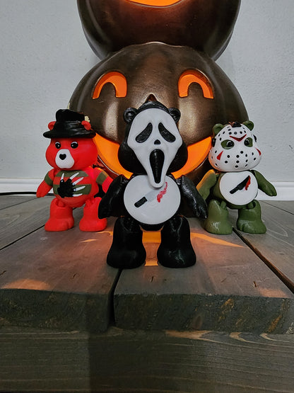 Ghost Face Bear, Scream, Halloween 3D Printed