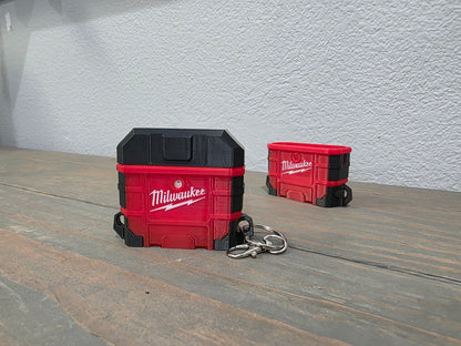 Milwaukee Inspired Packout Air Pods Pro Case - 3D Printed Tool Crate Style with Snap-Fit Lid & Keychain Loop for Air Pods Pro