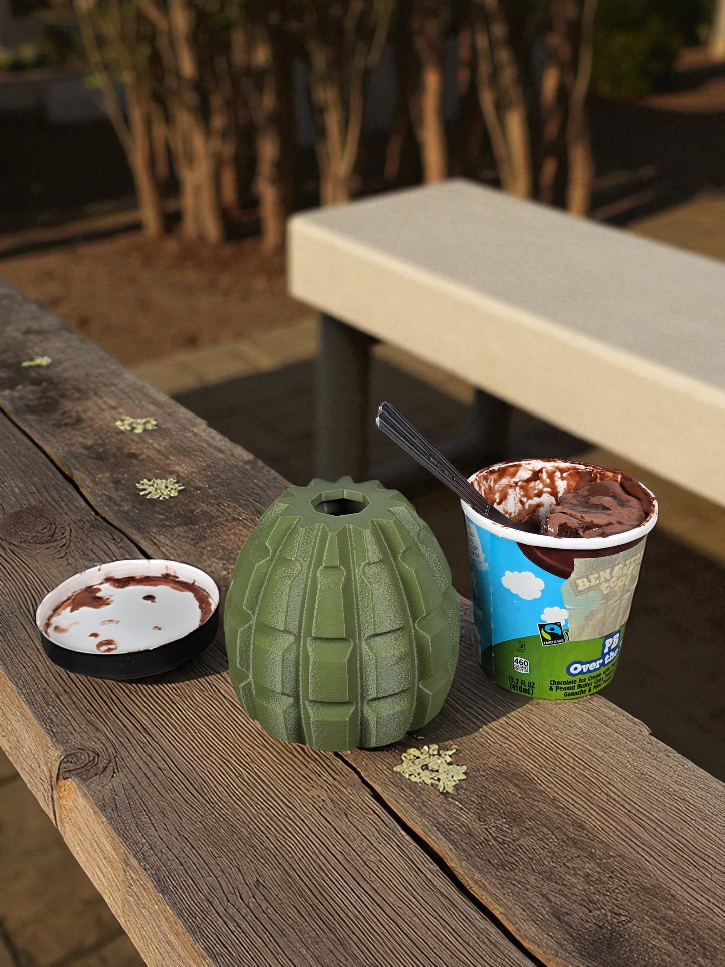 Grenade Ice Cream Pint Holder – 3D Printed Tactical Dessert Armor