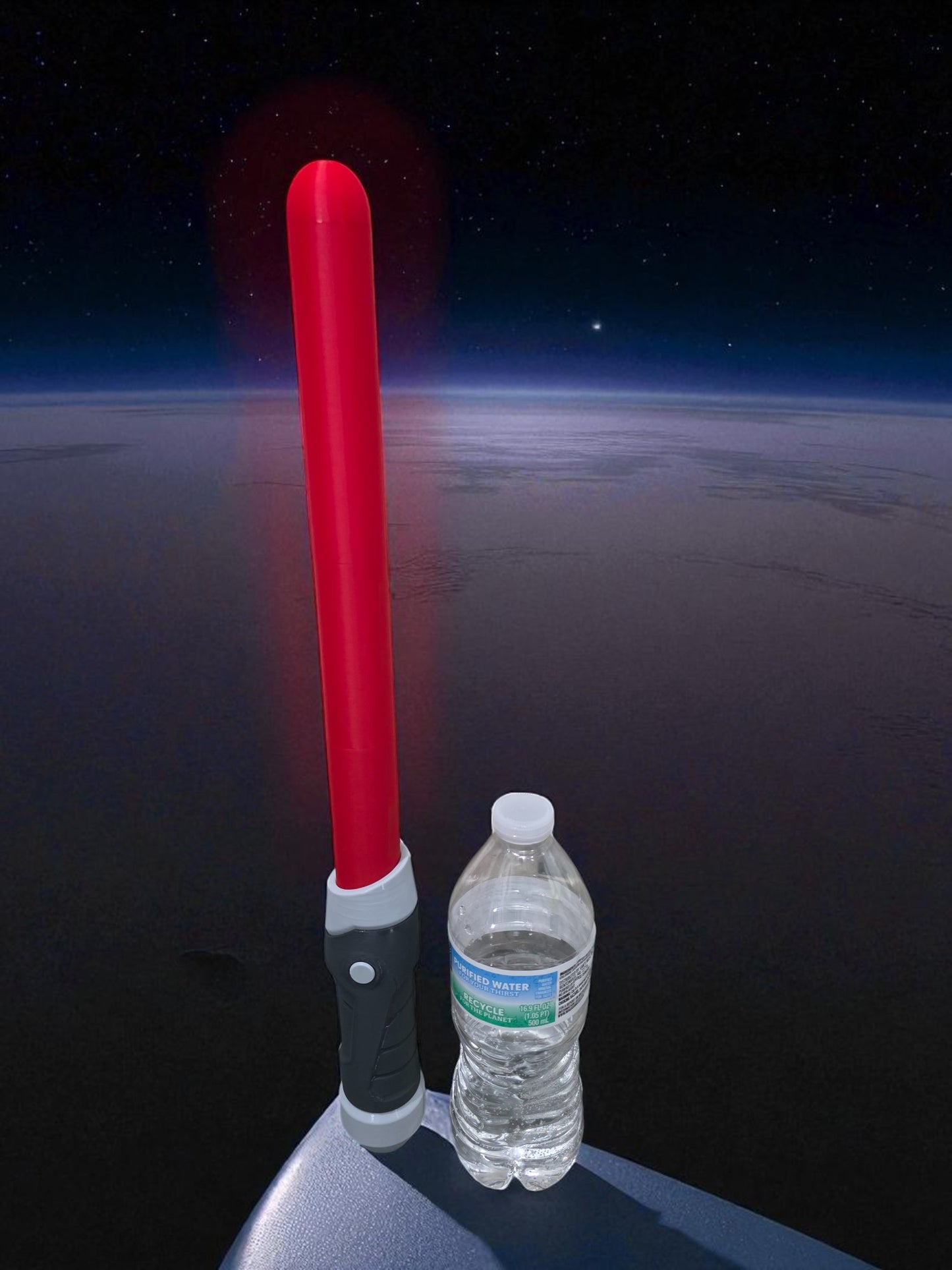 3D-Printed Red Saber Fantasy Prop | 16" Cosplay & Collectible Display