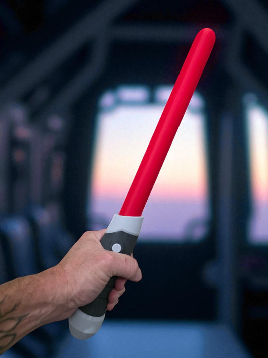3D-Printed Red Saber Fantasy Prop | 16" Cosplay & Collectible Display