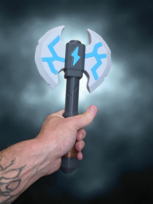 3D-Printed Stormcleaver Fantasy Axe Prop | 12" Cosplay & Collectible Display