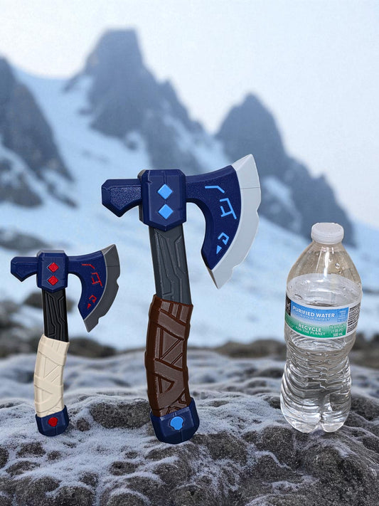 3D-Printed Frostvein Fantasy Axe Prop | Cosplay & Collectible Display