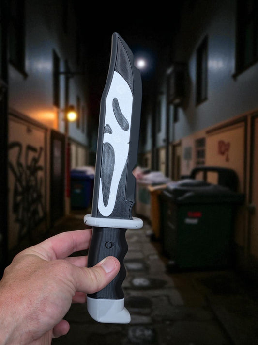 3D-Printed Ghostface-Inspired Cosplay Prop | Horror Fan Collectible