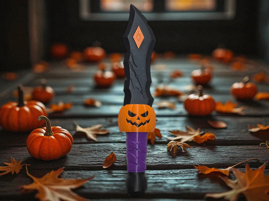 3D-Printed Halloween Pumpkin Dagger Prop | Cosplay & Collectible Display