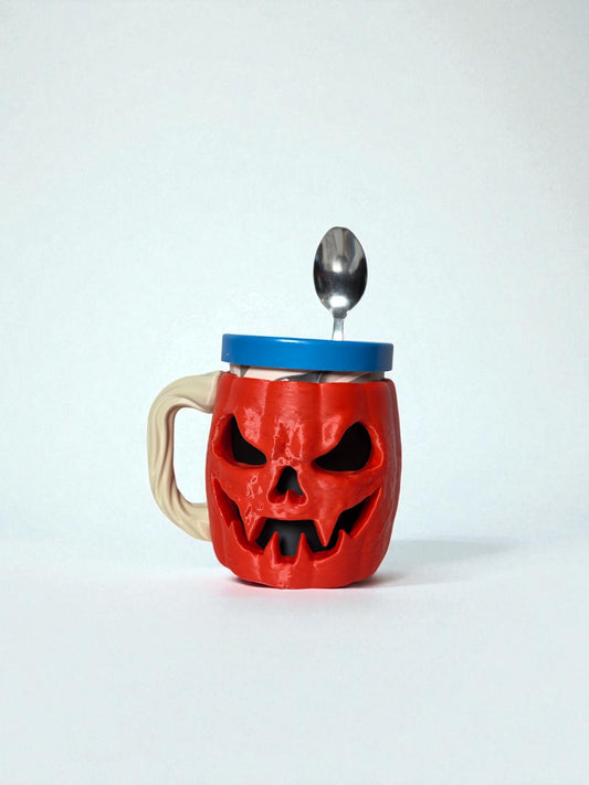 3D-Printed Pumpkin Ice Cream Pint Holder | Halloween Collectible