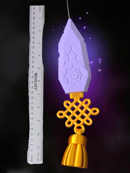 K-Pop Demon Hunter Zoey’s Dagger | 3D Printed Fantasy Collectible | Purple & Gold Display Prop | 12" Cosplay or Room Decor