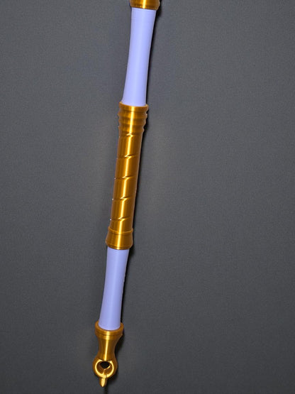 K-Pop Demon Hunter Mira Glaive | 3D Printed Fantasy Cosplay Weapon | XL 38" or LRG 27" | Purple & Gold Collectible Prop