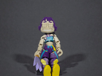 Flexi Zoey K Pop Demon Hunter Action Figurine 6 Inch Art Toy with Purple Hair Yellow Boots Fully Poseable Collectible for K Pop Fans