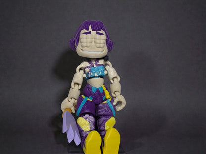 Flexi Zoey K Pop Demon Hunter Action Figurine 6 Inch Art Toy with Purple Hair Yellow Boots Fully Poseable Collectible for K Pop Fans