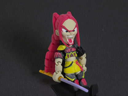 Flexi Mira K Pop Demon Hunter Inspired Action Figurine 6 Inch Art Toy with Pink Hair and Gold Sword Fully Articulated Collectible Figure for K Pop Fans