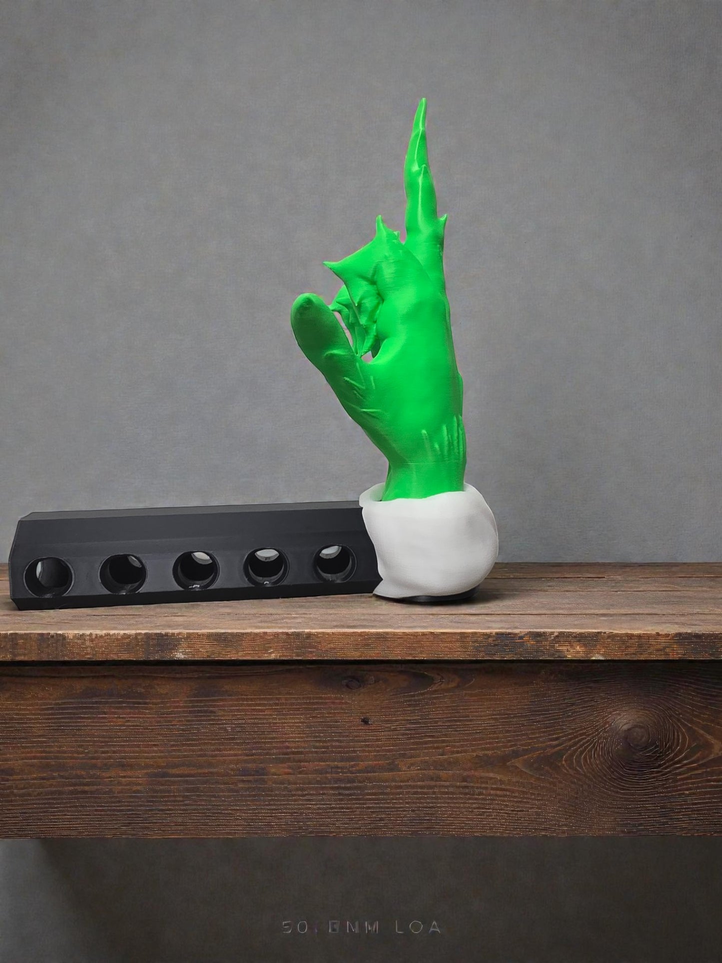 Grinch "Holiday Wave" Hitch Adapter - Funny Christmas Car Accessory with Bright Grinch-green Hand & Snowy Cuff for Festive Fun