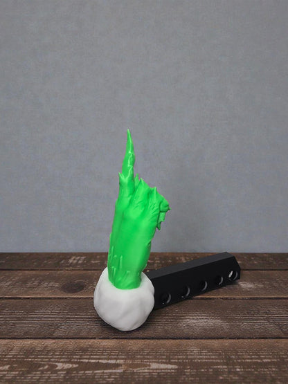 Grinch "Holiday Wave" Hitch Adapter - Funny Christmas Car Accessory with Bright Grinch-green Hand & Snowy Cuff for Festive Fun