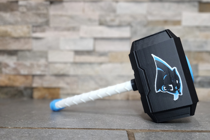 Carolina Panthers 3D Printed Thor Hammer | Medium & Large | With or Without Stand