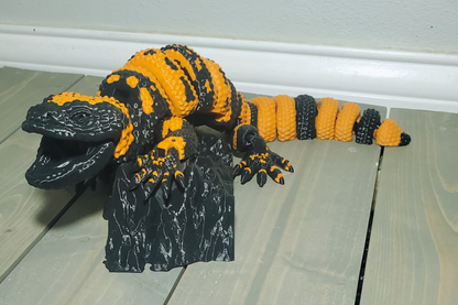 3D-Printed Articulated Gila Monster – Flexible Body & Movable Mouth