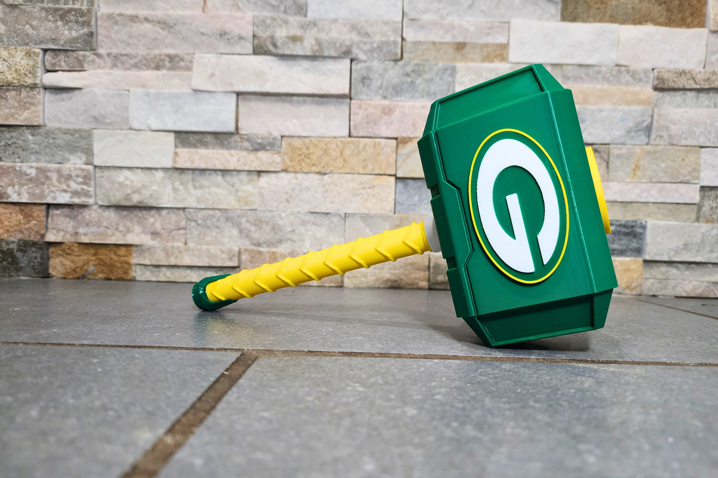 Green Bay Packers 3D Printed Thor Hammer | Medium & Large | With or Without Stand