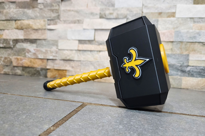 New Orleans Saints 3D Printed Thor Hammer | Medium & Large | With or Without Stand