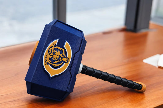 Chicago Bears 3D Printed Hammer Figurine - Unique Collectible Fan Art