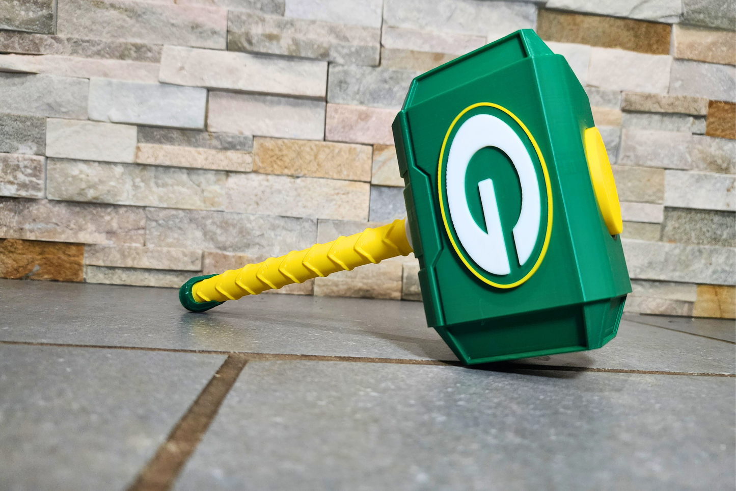 Green Bay Packers 3D Printed Thor Hammer | Medium & Large | With or Without Stand