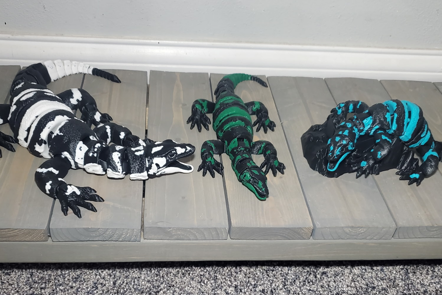 3D-Printed Articulated Asian Water Monitor – Flexible & Lifelike