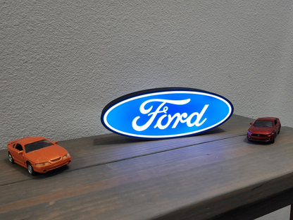 Ford Logo LED Light Box - Stunning 3D Printed Illumination for Car Enthusiasts
