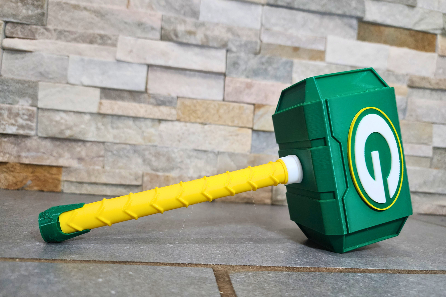 Green Bay Packers 3D Printed Thor Hammer | Medium & Large | With or Without Stand