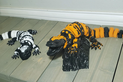 3D-Printed Articulated Gila Monster – Flexible Body & Movable Mouth