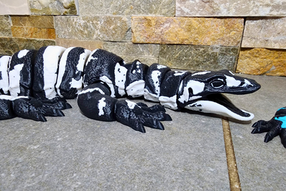 3D-Printed Articulated Asian Water Monitor – Flexible & Lifelike