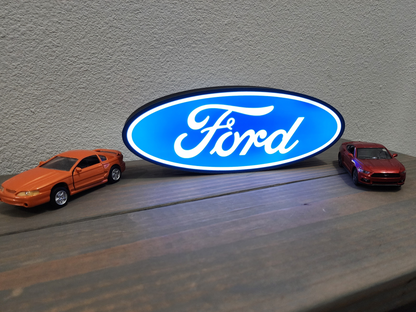 Ford Logo LED Light Box - Stunning 3D Printed Illumination for Car Enthusiasts