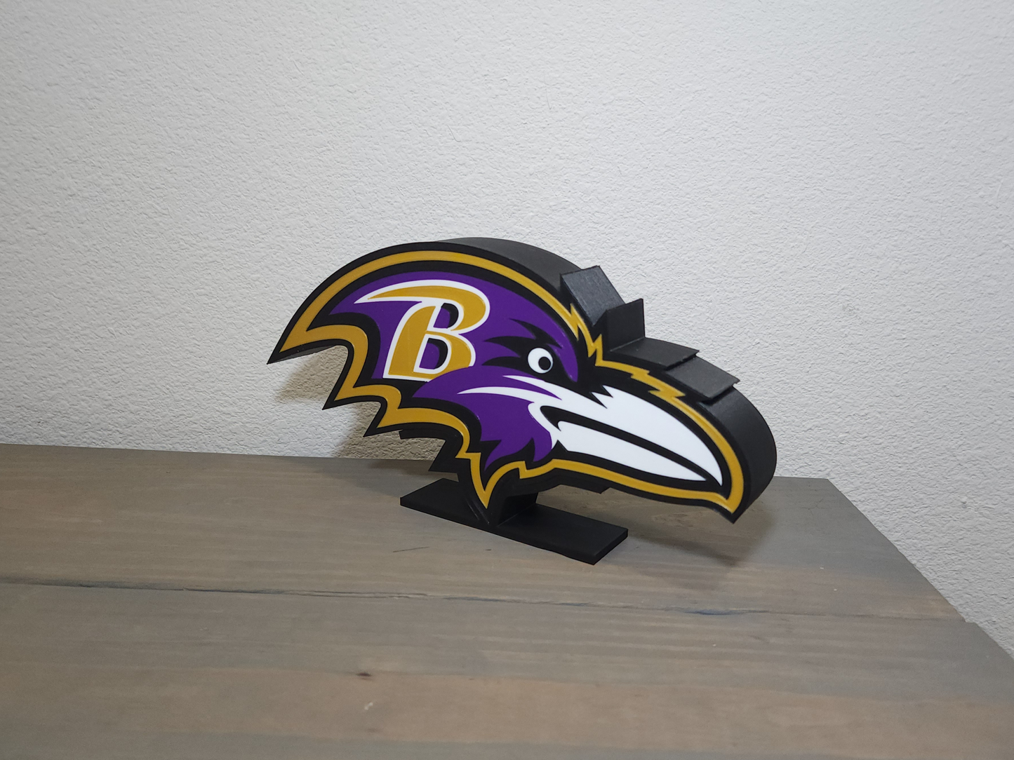 3D Printed Baltimore Ravens LED Light Box - Perfect Gift for NFL Football Lovers