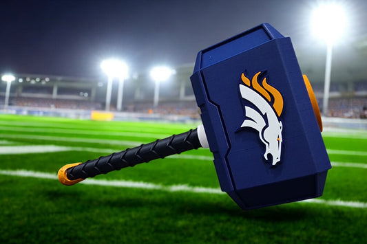 Custom Denver Broncos 3D Printed Hammer | Perfect Gift for Football Fans