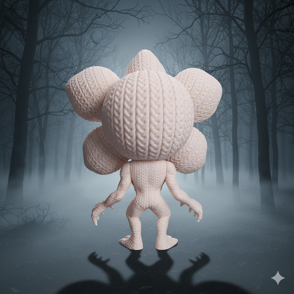 Demogorgon-Inspired Monster Figure – Crochet-Style | 6” or 8” Tall