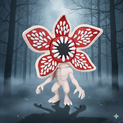 Demogorgon-Inspired Monster Figure – Crochet-Style | 6” or 8” Tall