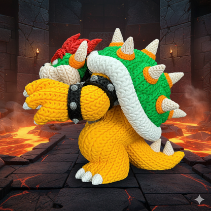 Browser Inspired 3D Printed Figure – Crochet Texture Style – Fan Art Display – 6" or 8"