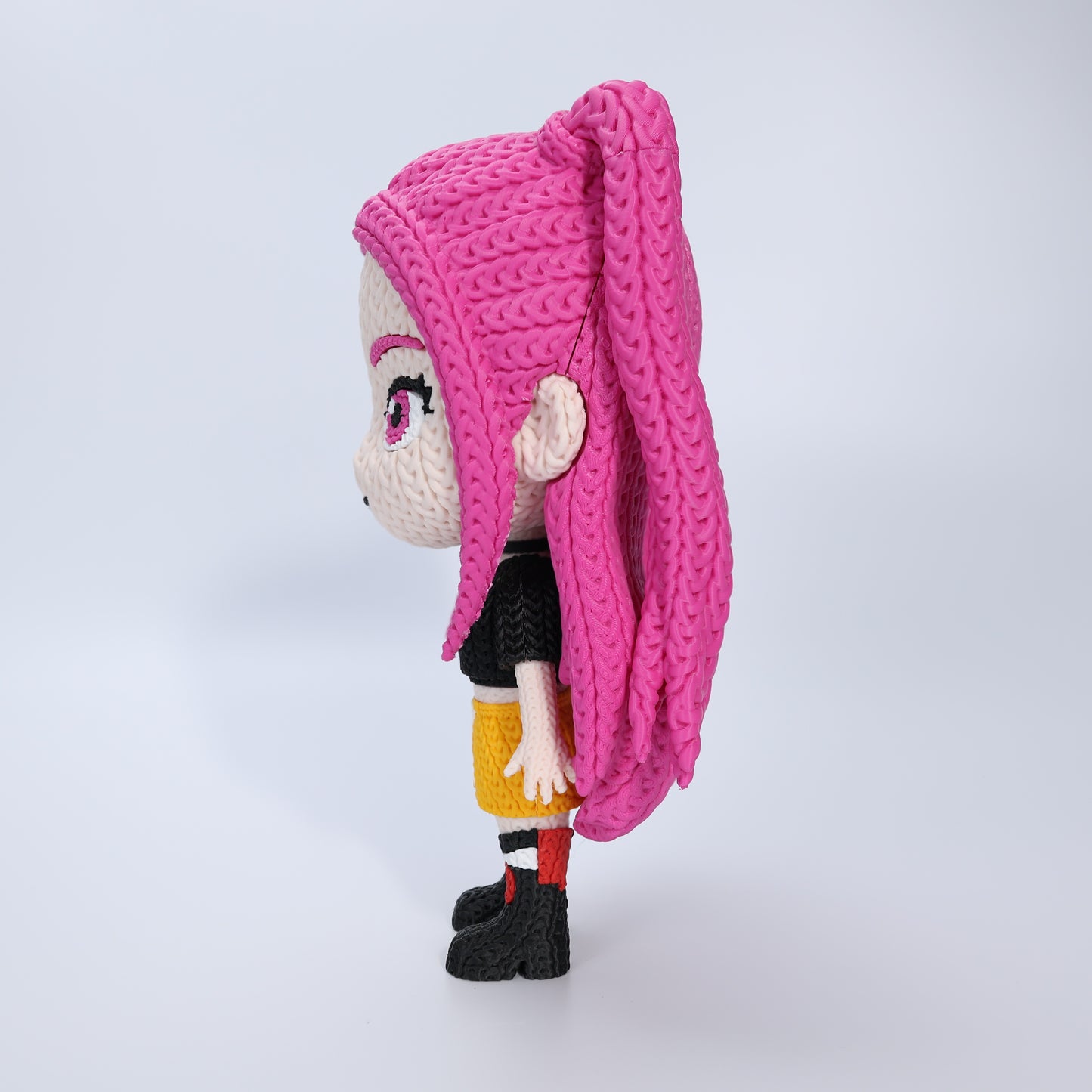 Mira Inspired 3D Printed Figure – Crochet Texture Style – Anime Fan Art Display – 6" or 8"