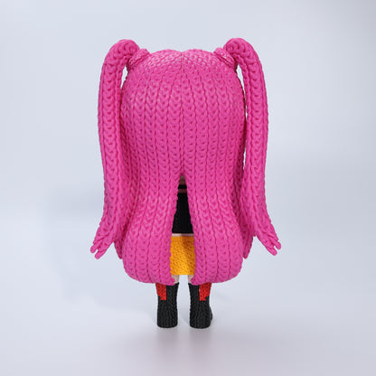 Mira Inspired 3D Printed Figure – Crochet Texture Style – Anime Fan Art Display – 6" or 8"