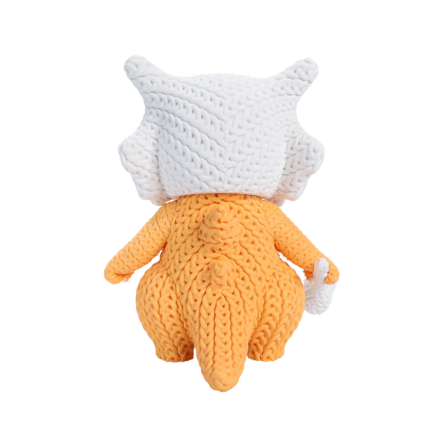 Cubone Inspired 3D Printed Figure – Crochet Texture Style – Fan Art Collectible – 6" or 8"