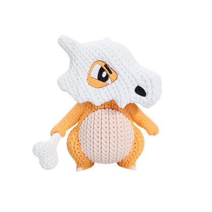 Cubone Inspired 3D Printed Figure – Crochet Texture Style – Fan Art Collectible – 6" or 8"