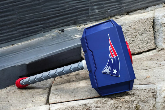 New England Patriots 3D Printed Thor Hammer | Medium & Large | With or Without Stand