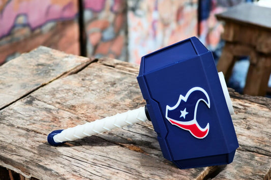 Houston Texans 3D Printed Thor Hammer | Medium & Large | With or Without Stand