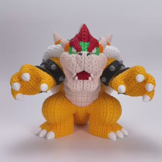 Browser Inspired 3D Printed Figure – Crochet Texture Style – Fan Art Display – 6" or 8"