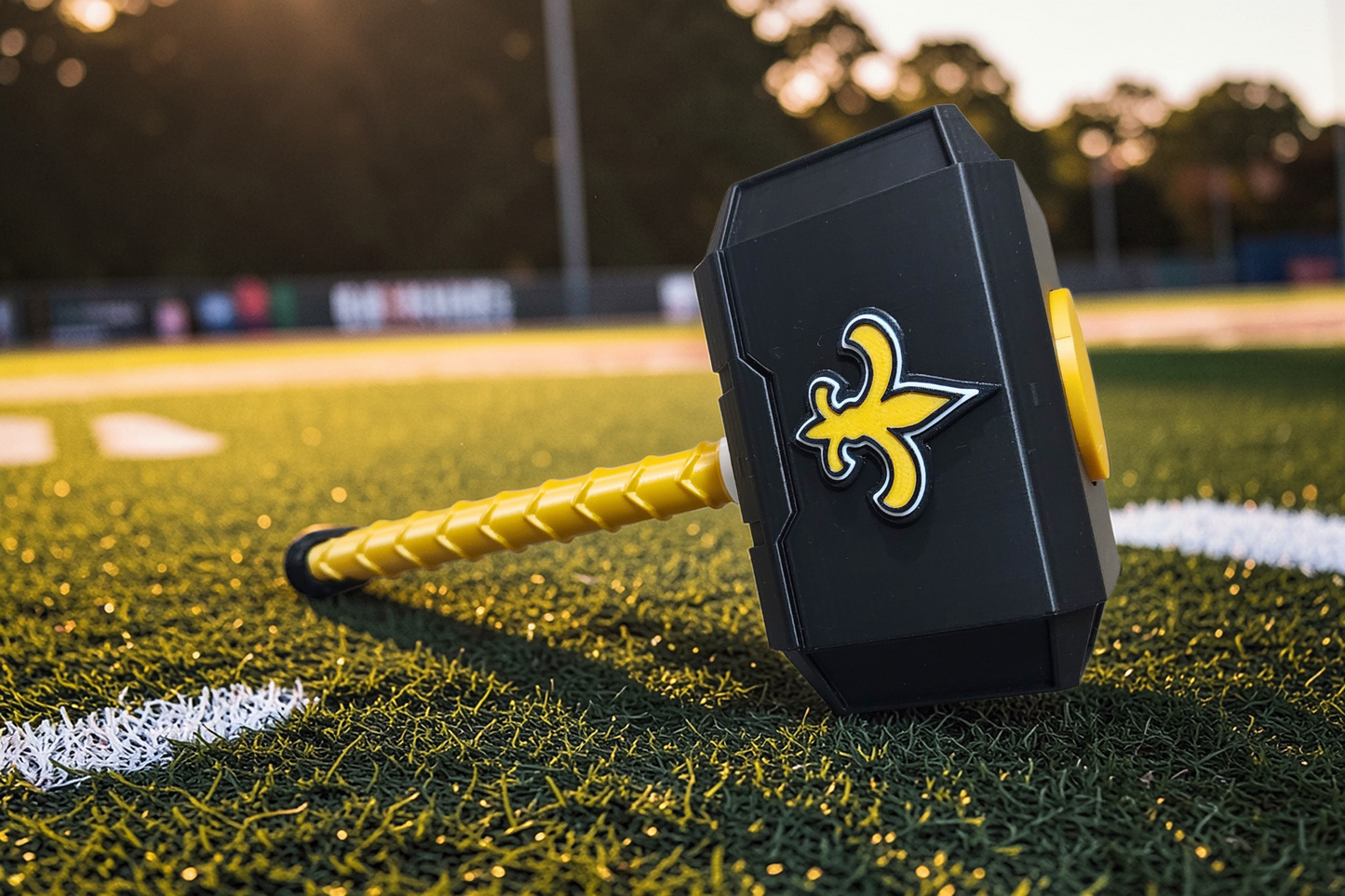 New Orleans Saints 3D Printed Thor Hammer | Medium & Large | With or Without Stand