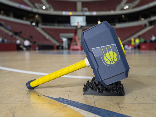 Indiana Pacers Inspired Thor-Style Hammer – 3D Printed Display Piece – Basketball Fan Gift – Man Cave Decor