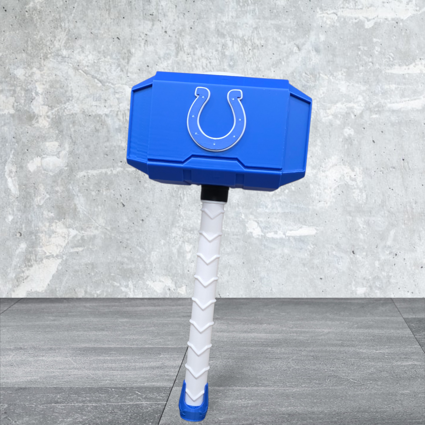 Indianapolis Colts 3D-Printed Thor-Style Hammer – 14” or 10” | With or Without Display Stand