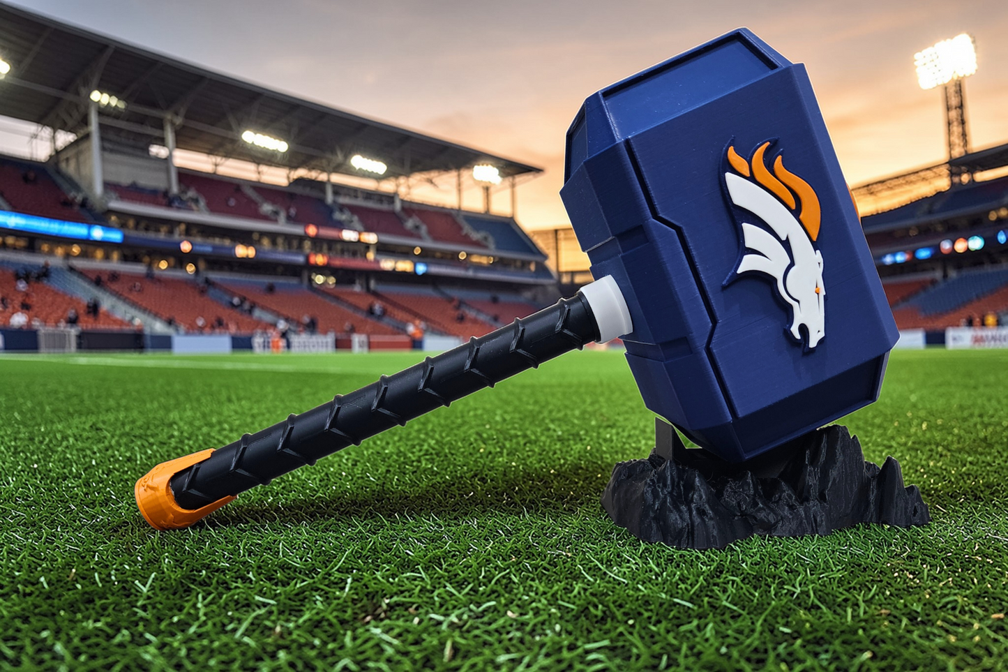 Custom Denver Broncos 3D Printed Hammer | Perfect Gift for Football Fans