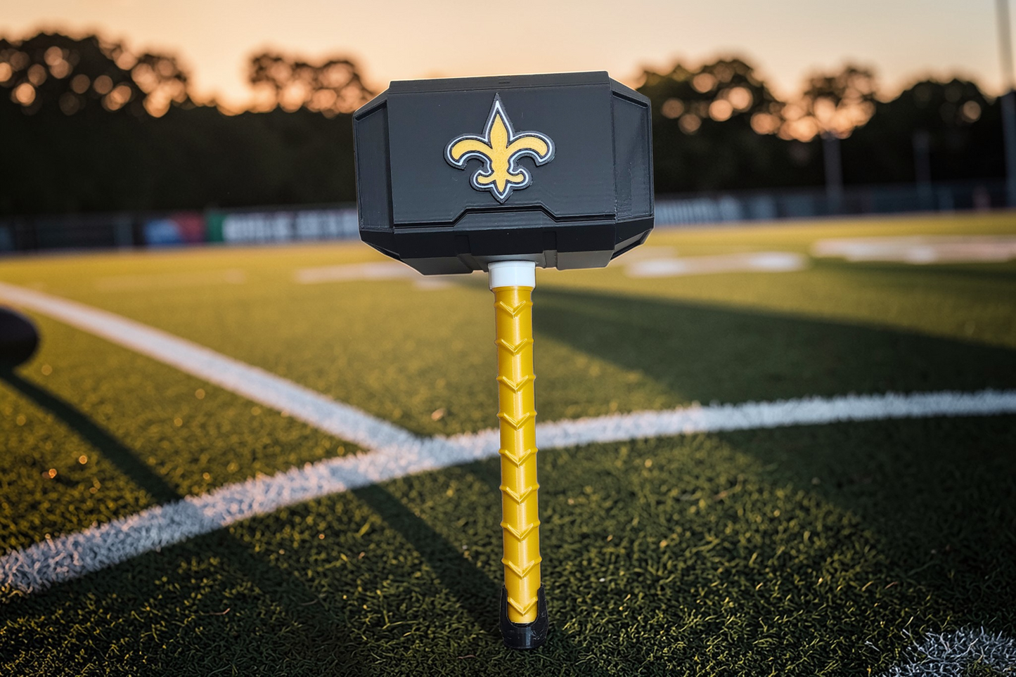 New Orleans Saints 3D Printed Thor Hammer | Medium & Large | With or Without Stand