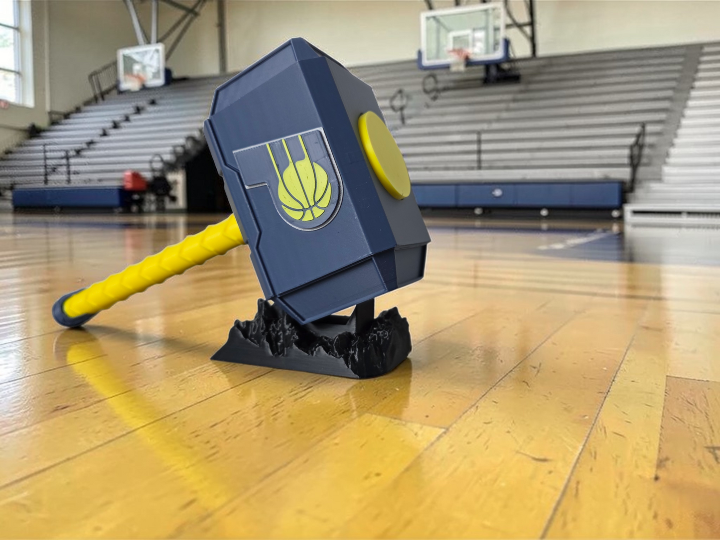 Indiana Pacers Inspired Thor-Style Hammer – 3D Printed Display Piece – Basketball Fan Gift – Man Cave Decor